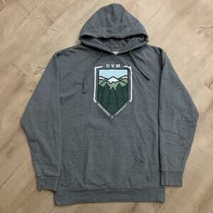 University of Vermont UVM Mountain Logo Gray Hoodie Men's Large L Sweatshirt